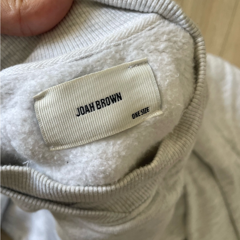 Joah Brown draw cord cropped crew - pearl grey - Picture 6 of 6